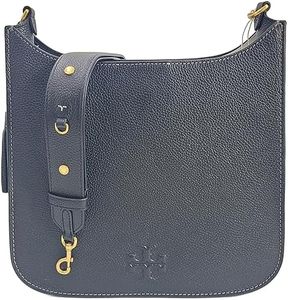 Tory Burch 146452 Thea Black With Gold Hardware Leather Women's Shoulder Bag, Black