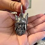 Playstala The Guardian of The Viking God of Odin,Good Luck Charm,Biker Gift,Rides a Bell to dispel Bad Luck,Odin Viking God Bravo Bell,Gremlin Guardian Ride Bell,1pcs