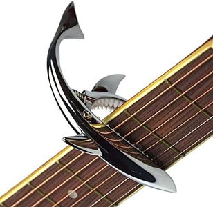 Lepxino Guitar Capo Shark Capo for Electric Accoustic Classical Guitar Ukulele Zinc Alloy Spring Capo (Dark Black)