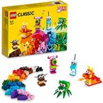 LEGO Classic Creative Monsters, Construction Playset with 5 Mini Build Monster Toys, Bricks Box Building Set, Gifts for Kids 4 Plus Years Old 11017