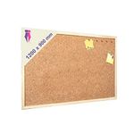 Indigo® Premium Cork Board - 1200mm x 900mm - Noticeboard Bulletin Wooden Frame