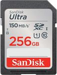 SanDisk 256GB Ultra SDXC Card, SD Card, Memory Card With Up To 150 MB/s Read Speeds, For Entry Level And Mid-range Compact Camera's, Full HD Video, UHS-I, Class 10, U1