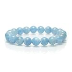 Soothing Bracelet - Natual Aquamarine bracelet - Bring Positive Energy - Peace - Youthfullness Bracelet - Stone Bracelet for Everlasting Joy