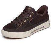 Skechers Mens Arch Fit Arcade-Join Ya There Hands Free Slip-ins, Chocolate, 10