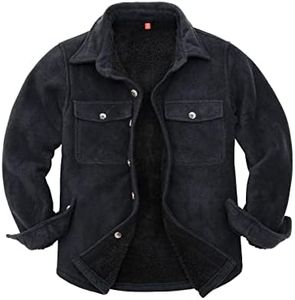 ThCreasa Little Kids Fleece Flannel Jacket Sherpa Lined Plaid Shacket Coat Flannel Shirts for Toddler Boys Outerwear Black 2T