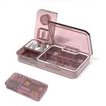 D-Dayons Medicine Cutter with Storage Box | 3 in 1 Multifunctional Pill Tablet Cutter medicine box(Pink)