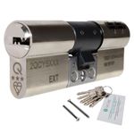 Nickel, 35/35 (70mm) greenteQ Orion TS007 3-Star Anti-Snap Euro Cylinder Lock Door Barrel