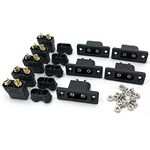 5Pairs AMASS Black XT90E-M XT90 XT90H Battery Plug Gold-Plated Male Female Connector DIY Connecting Parts for RC Aircraft Drone Accessories