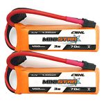 CNHL 450mAh 3S Lipo Battery 70C MiniStar Series 11.1V for RC Mini Quad Airplane Drone FPV Helicopter Quadcopter Racing Hobby Model(2 Packs)