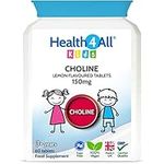 Health4All Kids Choline 150mg Chewable 60 Tablets Vegan Children's Supplement to Support Memory and Learning