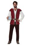 California Costumes Men's Medieval Costume, Red/Cream, Extra Large