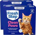 Fresh Step Advanced Clean Paws Multi Cat Clumping Cat Litter with Febreze Freshness, Low Dust, Odor Control with Ammonia Block Tech, Compatible in Automatic Litter Boxes, 37 lbs. (2 x 18.5 lb.)