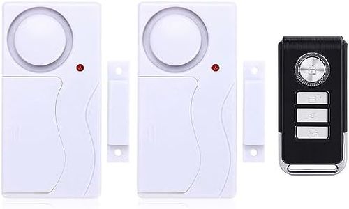 Meichoon Wireless Door Alarm Window Open Pool Doorbell Ring Chime Burglar Alert DIY Home Security Magnetic Sensor Kids Safety Sliding with 2 Alarm 1 Remote Control