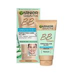 Garnier Oil-Free Perfecting All-in-1 BB Cream, Shade Medium, Tinted Moisturiser SPF25, Mattifies Skin & Evens Complexion, With Hyaluronic Acid, Aloe & Mineral Pigments, 50ml