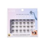 Kiss Lashes Falscara DIY Eyelash Extension Lengthening Wisps - Featherlight Synthetic Reusable Artificial Eyelashes Multipack of 24 Mini Lash Clusters for that Authentic Eyelash Extension Look, Black