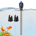 RS (200 Watt) Stainless Steel Rod Aquarium Fish Tank Heater – 304 Stainless Steel, Adjustable Temperature Control, Safe Submersible Heater for Freshwater & Marine Tanks