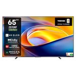 Toshiba 164 cm (65 Inches) 4K Ultra HD Smart QLED TV | Dolby Vision Atmos, HDR10+ | 144 Hz Panel | 24W Powerful Speaker | REGZA Engine ZRi | Voice Control | VIDAA OS | 65Z570RP (Black)
