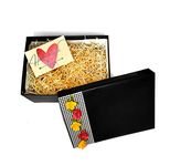 Decorative Fine Paper Black Cardboard Box for Gift Hampers, Clothes Storage Boxes for Clothes, Jewellery and Bangles Boxes for Storage in rectangle shape (pack of 1)