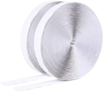 HASUDEI 20M*20mm Auto Adhesivo Cinta De Gancho Y Bucle Belcro Adhesivo Fuerte Blanco Hook Y Loop Bandas Para Coser Coudre Belcro Para Tejidos Y Ropa Proyectos De Bricolaje Y Costura