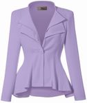 Hybrid & Company Women Double Notch Lapel Office Blazer JK43864 1073T Lilac M