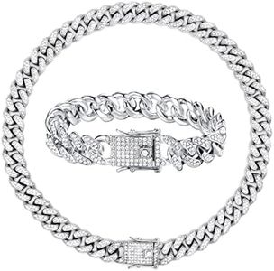 Cuban Links Chain for Men cuban necklaceChain Diamond Chain Bling Bling Hip Hop Jewelry Set Gift for Boys