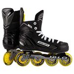 Bauer Senior Men's RS Inline Roller Skates (Black, Size 11 = 47EU, HI-LO Ventilator Steel 76/80mm Wheels, Thermoadjustable Upper)