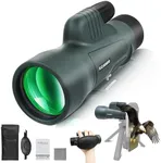 Astromania 12X50 BAK4 High Power Prism Monoculars, Waterproof, Compact Handheld Monoscope for Bird Watching, Sporting Events, Traveling Gifts for Men