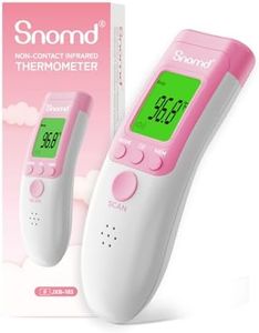 Snomd Digital Non-Contact Infrared Forehead Thermometer for Adults, Kids, and Baby, 3-in-1 Medical Grade Thermometer with Fever Indicator, Instant Reading, Backlit LCD Display