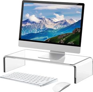 Acrylic Monitor Stand Riser Clear Monitor Stand for Desk Organizer Benss Computer Stand Monitor Riser Acrylic Laptop Stand