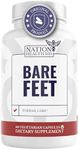 NATION HEALTH MD Bare Feet - Toenail Care - Nails Supplement with Vitamin A, Vitamin C, Oregano Powder and More - Nail Repair, Growth and Nail Care – Foot Health, 60 Capsules