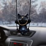 Litave Swinging Dog Car Hanging Ornament, Labrador Interior Rearview Mirror Decoration and Car Charm Accessories for Rear View Mirrior