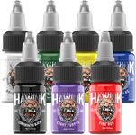 HAWINK Tattoo Ink Set 1/2oz (15ml) Tattoo Supply Ink USA 7 Colors Pigment Kit TI203-15-7