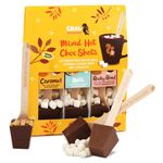 Gnaw Choc Shot Hot Chocolate Gift Set - Luxurious & Rich Hot Chocolate Gifts for Any Occasion, Featuring 3 Classic & Moreish Flavours: Milk Hot Chocolate, Caramel, & Fudgy Rocky Road