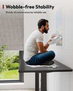 SANODESK QS1 Electric Standing Desk – Adjustable Height, Black