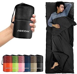 JAICOM Sleeping Bag Liner, Travel Sheets & Adult Sleep Sack, Ultralight and Portable Summer Sleeping Bag - Ideal for Backpacking, Hotels and Hostels, Business Trips, Camping