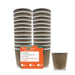 ECO SOUL [180 ml, 100 Count Biodegradable Ripple Cups| Sustainable Disposable Paper Cups | Eco-Friendly Hot Cups | Sturdy, Microwave Safe