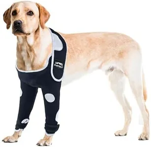 Front Right Left Legs Large Dog Surgery Recovery Suits, Washable Dogs Shoulder Brace to Stop Licking, Male Female Reflective Material Dotted Design Surgical Suit Cone Collar Alternative