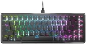 ROCCAT Vulcan II Mini – 65% Optical Gaming Keyboard With Customizable RGB Illumination, Detachable Cable, Button Duplicator Technology, On-Board Profiles, Aluminum Plate, 100 million Keystroke Durability - Black