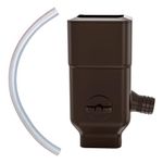 Prestantious Gutter Downspout Diverter for Rain Barrel, Rainwater Collection System Diverter Fits for 3”x 4” Oversize Downspout and 2”x3” Downspout, Brown