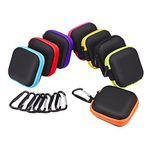 Sunmns 8 Pieces in Ear Bud Earphone Headset Headphone Case Mini Storage Carrying Pouch Bag with Carabiners