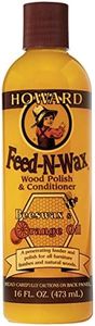 HOWARD PRODUCTS Australia Feed-N-Wax FW0016 Premium Beeswax & Orange Oil Wood Polish and Conditioner, 473ml | Effective at Preventing Wood Deterioration and Dryness and Maintaining Wood Finishes