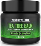 Viking Revolution Tea Tree Oil Cream - Super Balm Athletes Foot Cream - for Eczema, Jock Itch, Ringworm, Nail Treatment - Soothing Skin Moisturizer for Itchy, Scaly, Cracked Skin, 2 Ounce (Pack of 1)