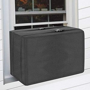 Aozzy Air Conditioner Covers for Window Units Ac Cover for Outside Unit Winter Outdoor Heavy Duty Waterproof Insulation Defender with Adjustable Straps 17" W x 12" D x 13" H Inches