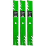 8TEN LawnRAZOR Blade Set for Exmark Lazer Z AC 60 Inch Deck 103-6338 116-5173-S (Toothed Mulching) 3 Pack