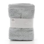 Meridiana Super Soft 100% Cotton Family Washcloths. Machine Washable. Grey. 3 Pack. 30cm X 30cm X