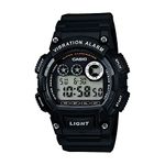 Casio Gents 47.00mm Quartz Watch with LCD Digital dial and Black Plastic/Resin Strap Strap W-735H-1AVEF