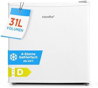 COMFEE RCU40WH3EU(E) 31L Mini Gefrierschrank (-24℃) mit Inverter-Kompressor, D-Energieeffizienz, 4-Sterne-Gefrierleistung, Leise 39 dB, Kompakter Tisch Gefrierschrank für Büro, Küche, Studentenhaus