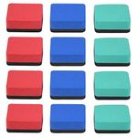 30 Pack Dry Erase Eraser, Chalkboard Eraser Whiteboard Eraser Cleaner for Classroom School Office Home 3 Assorted Colors(Blue, Red, Green), Dry Erasers for White Board