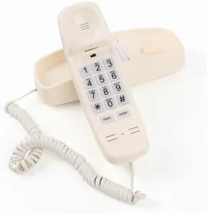MCHEETA Landline Phones for Home, Telephone Land Line Phones with Senior-Friendly Large Buttons, Wall Phone with Adjustable Loud Volume & Lighted Buttons, Durable Basic Design (Beige)