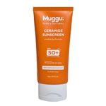 Muggu Skincare Ceramide Sunscreen SPF 50 PA +++ | UV A/B Rays Sun Protection Cream | Sunscreen for Men & Women | 1% Ceramide Cream with Invisible Gel formula - 50 gm